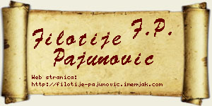 Filotije Pajunović vizit kartica